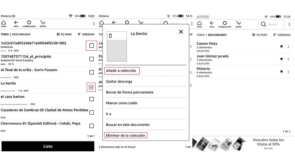 añadir contenido a las colecciones