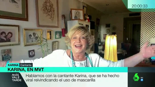 Karina canta en directo Karina canta en directo 'Ponte la mascarilla', su nueva tema viral para concienciar de las medidas de seguridad