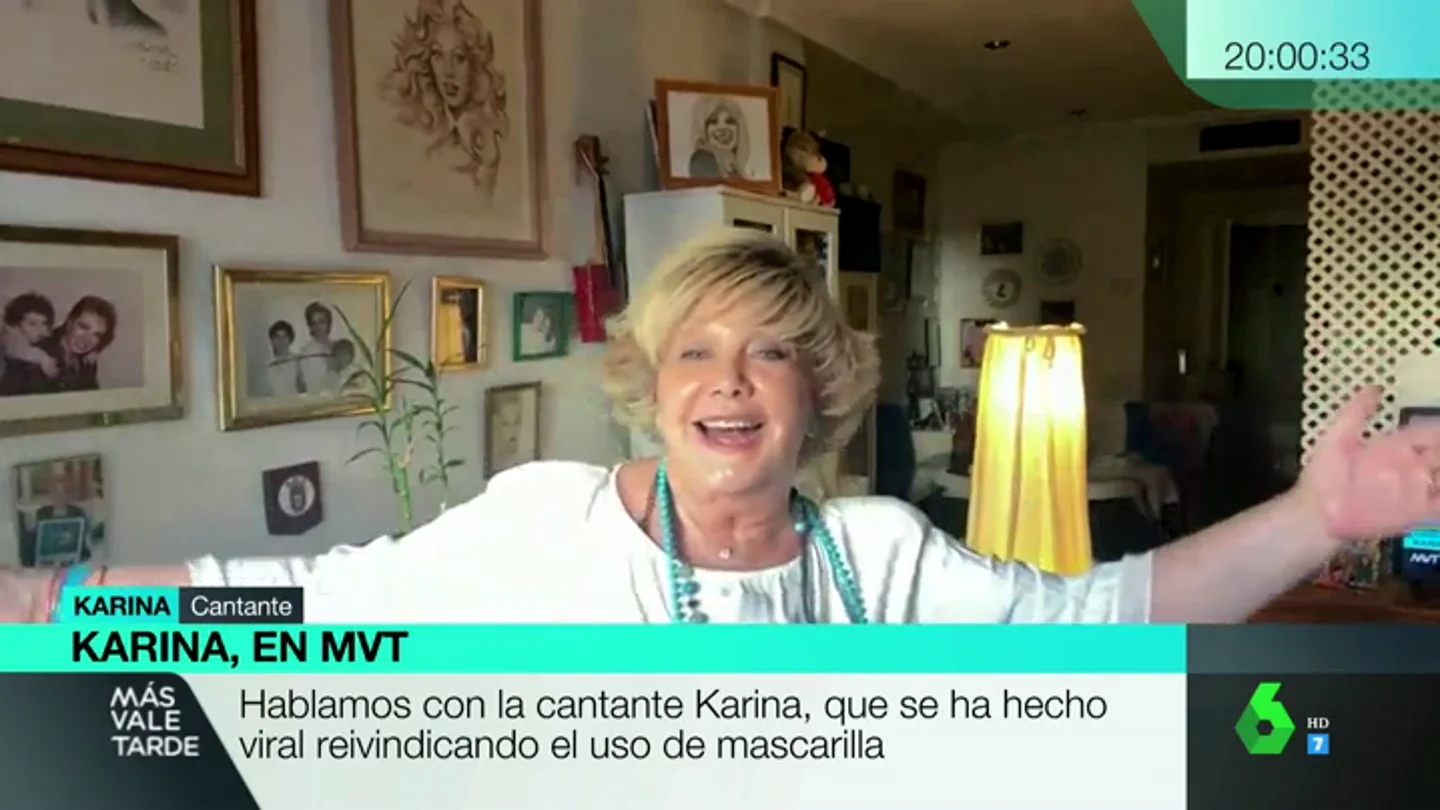Karina canta en directo Karina canta en directo 'Ponte la mascarilla', su nueva tema viral para concienciar de las medidas de seguridad