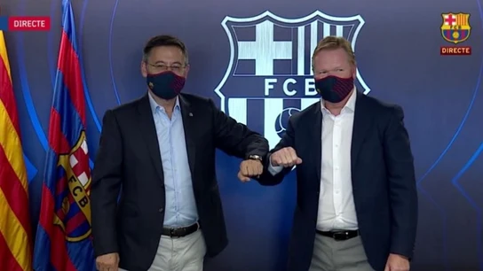 Ronald Koeman y Josep María Bartomeu Ronald Koeman y Josep María Bartomeu