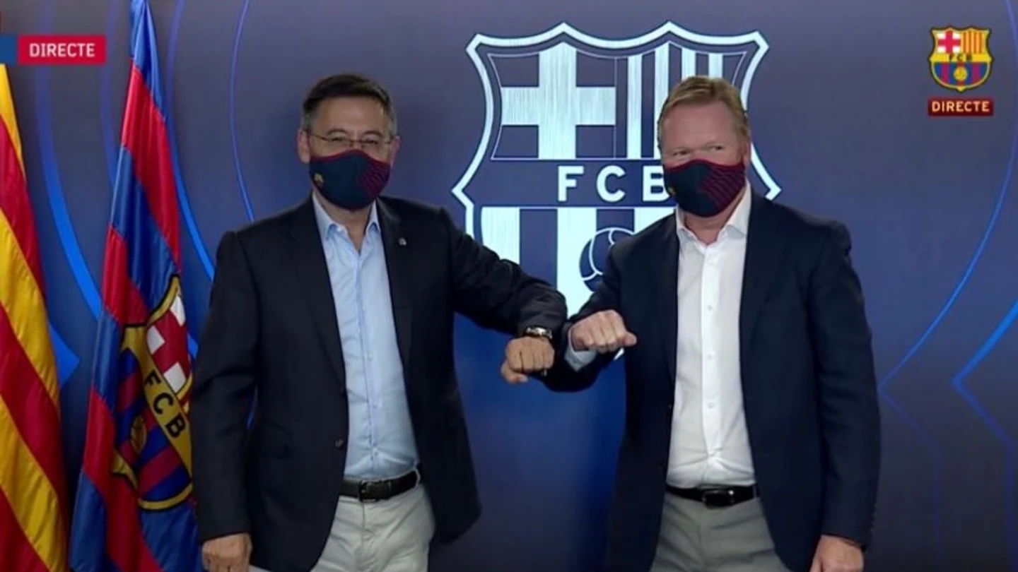 Ronald Koeman y Josep María Bartomeu Ronald Koeman y Josep María Bartomeu