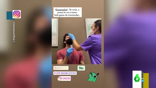 Miguel Ángel Muñoz se somete a una prueba PCR: así es el momento en el que le meten un bastoncillo en la nariz Miguel Ángel Muñoz se somete a una prueba PCR: así es el momento en el que le meten un bastoncillo en la nariz
