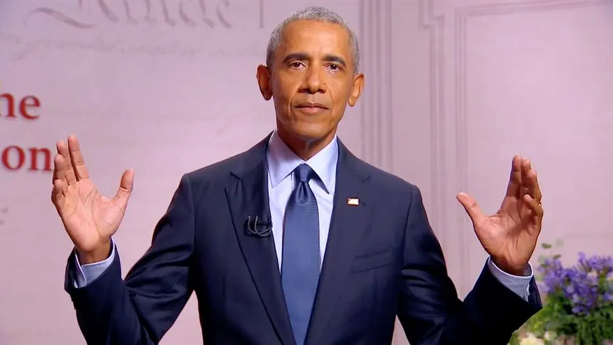 El expresidente Barack Obama, en la Convención Nacional Demócrata