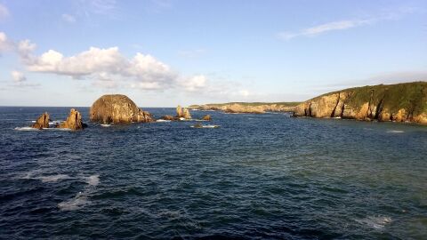 Panorámica de la costa en Tapia de Casariego