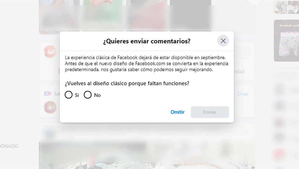El mensaje de Facebook