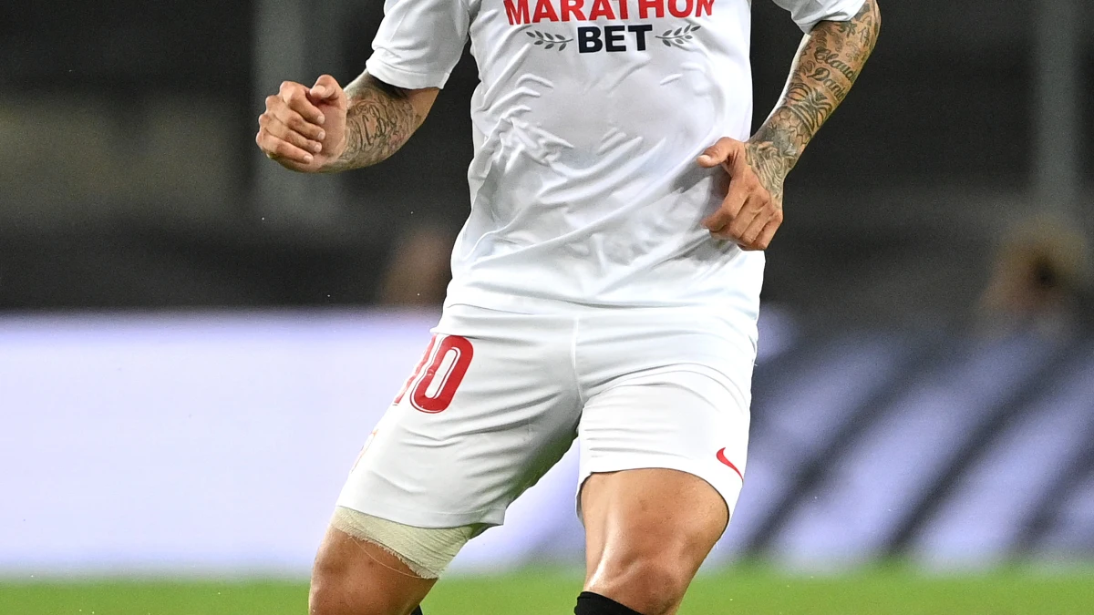 Ever Banega, con el Sevilla