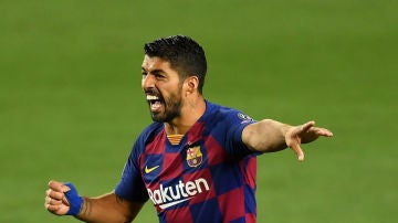 Luis Suárez, con el Barcelona