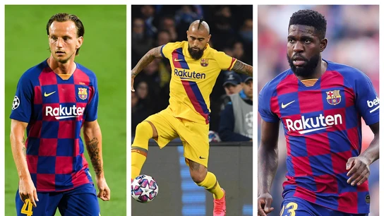 Rakitic, Vidal y Umtiti Rakitic, Vidal y Umtiti