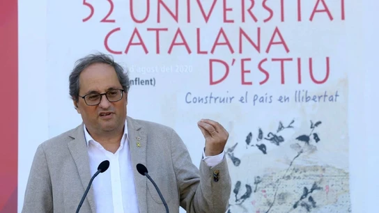 Quim Torra ante los medios Quim Torra ante los medios