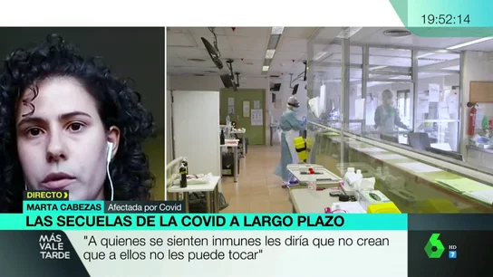 El infierno de una joven 150 días después de tener el COVID-19: "No puedo subir ni 15 escalones" El infierno de una joven 150 días después de tener el COVID-19: "No puedo subir ni 15 escalones"