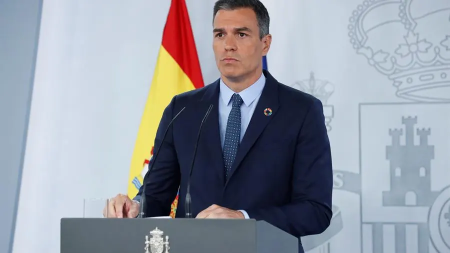  El presidente del Gobierno, Pedro Sánchez, en una fotografía de archivo durante una comparecencia ante los medios.