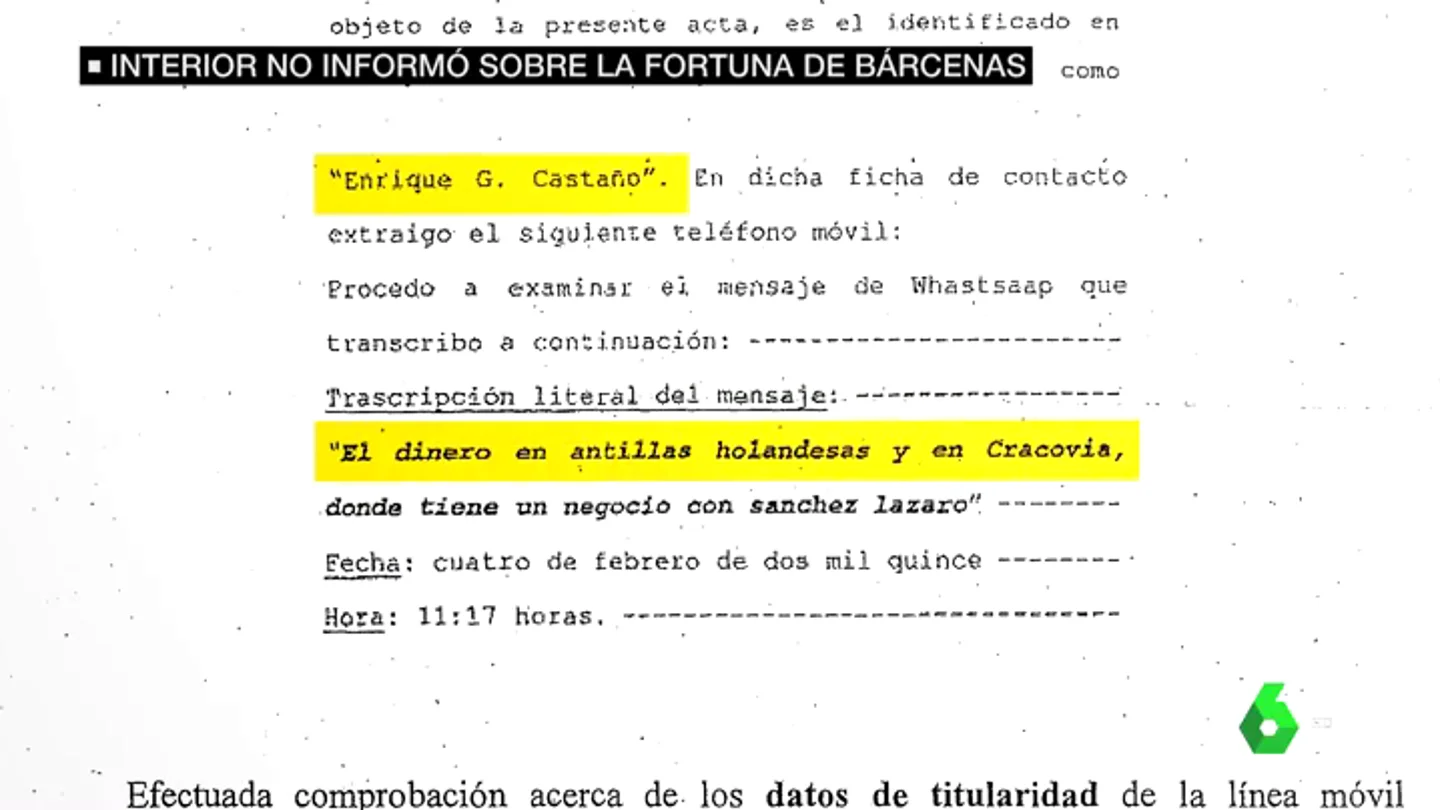 Interior conocía dónde estaba parte de la fortuna de Bárcenas y se lo ocultó al juez Interior conocía dónde estaba parte de la fortuna de Bárcenas y se lo ocultó al juez