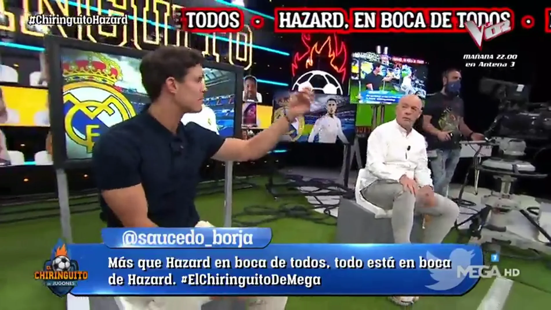 Edu Aguirre desvela el "problema" de Eden Hazard en un tenso cara a cara con Alfredo Duro: "Come guarrerías"
