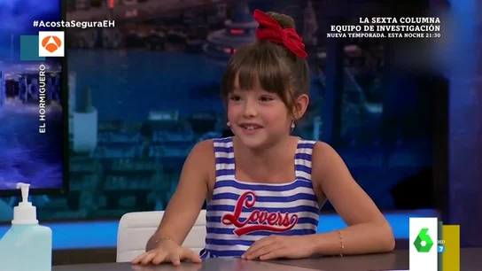 La naturalidad de la pequeña Luna Fulgencio en su entrevista con Pablo Motos La naturalidad de la pequeña Luna Fulgencio en su entrevista con Pablo Motos