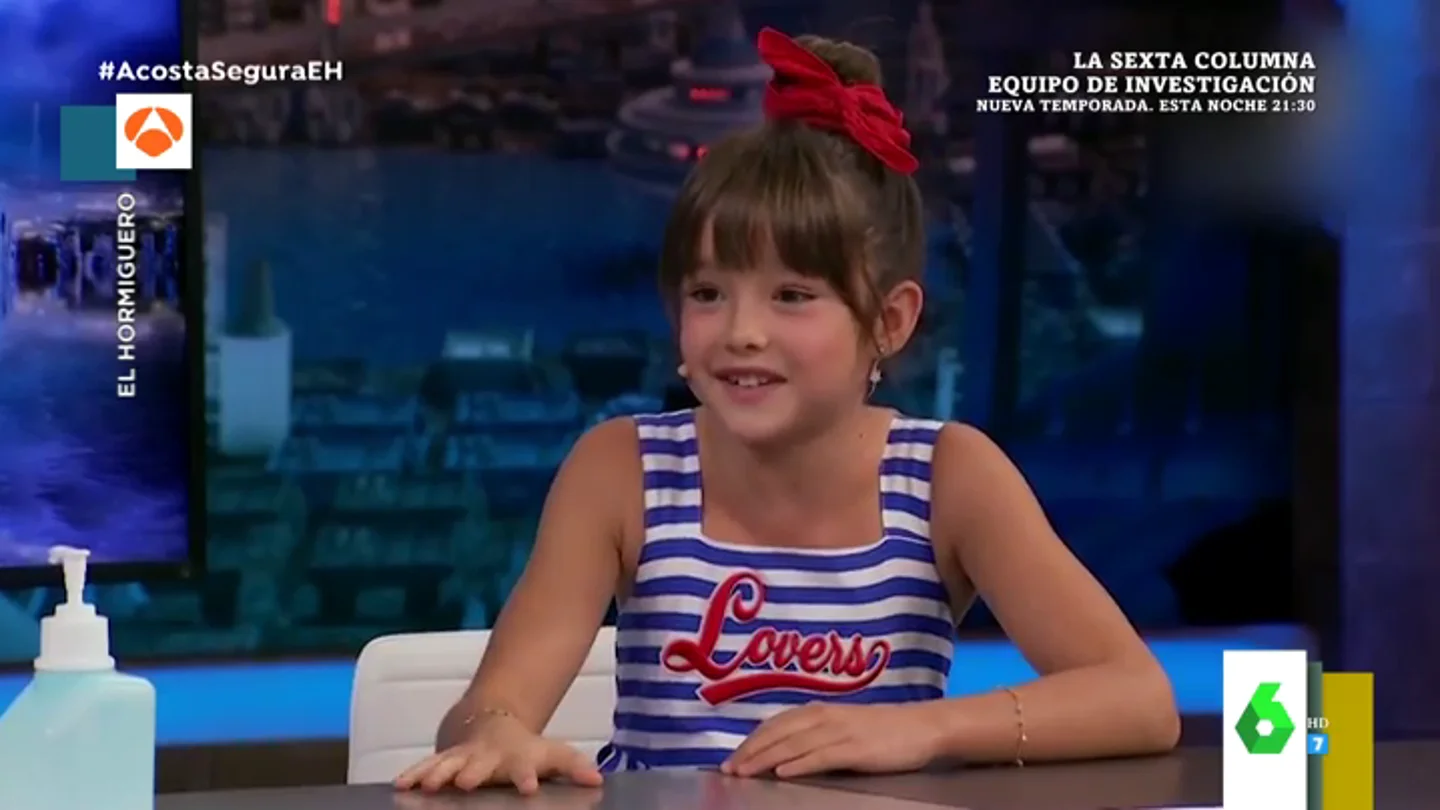 La naturalidad de la pequeña Luna Fulgencio en su entrevista con Pablo Motos La naturalidad de la pequeña Luna Fulgencio en su entrevista con Pablo Motos
