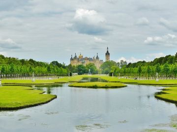Panorámica del castillo de Schwerin y sus alrededores