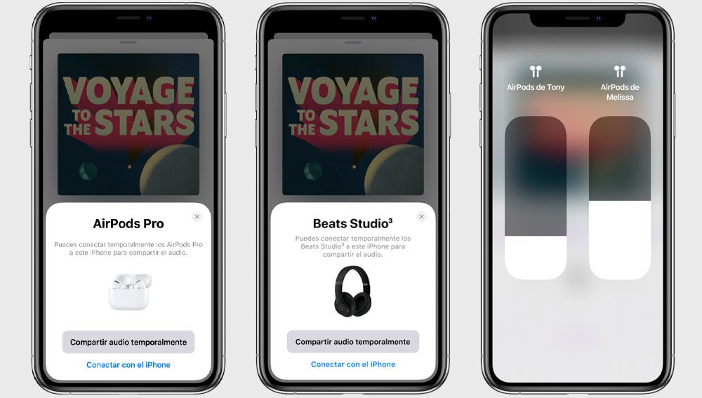 Compartir el audio de tu iPhone con unos segundos Airpods.