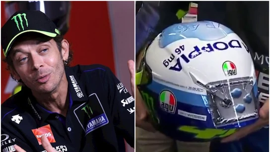 Valentino Rossi y su 'casco viagra' Valentino Rossi y su 'casco viagra'