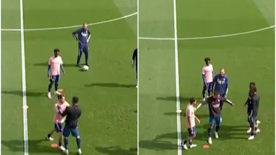 Dani Ceballos llega a las manos con un compañero Dani Ceballos llega a las manos con un compañero