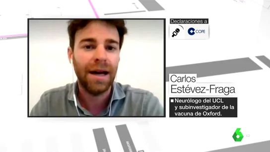 Carlos Estévez, investigador español de la vacuna de Oxford: "Los resultados están previstos para finales de 2021" Carlos Estévez, investigador español de la vacuna de Oxford: "Los resultados están previstos para finales de 2021"