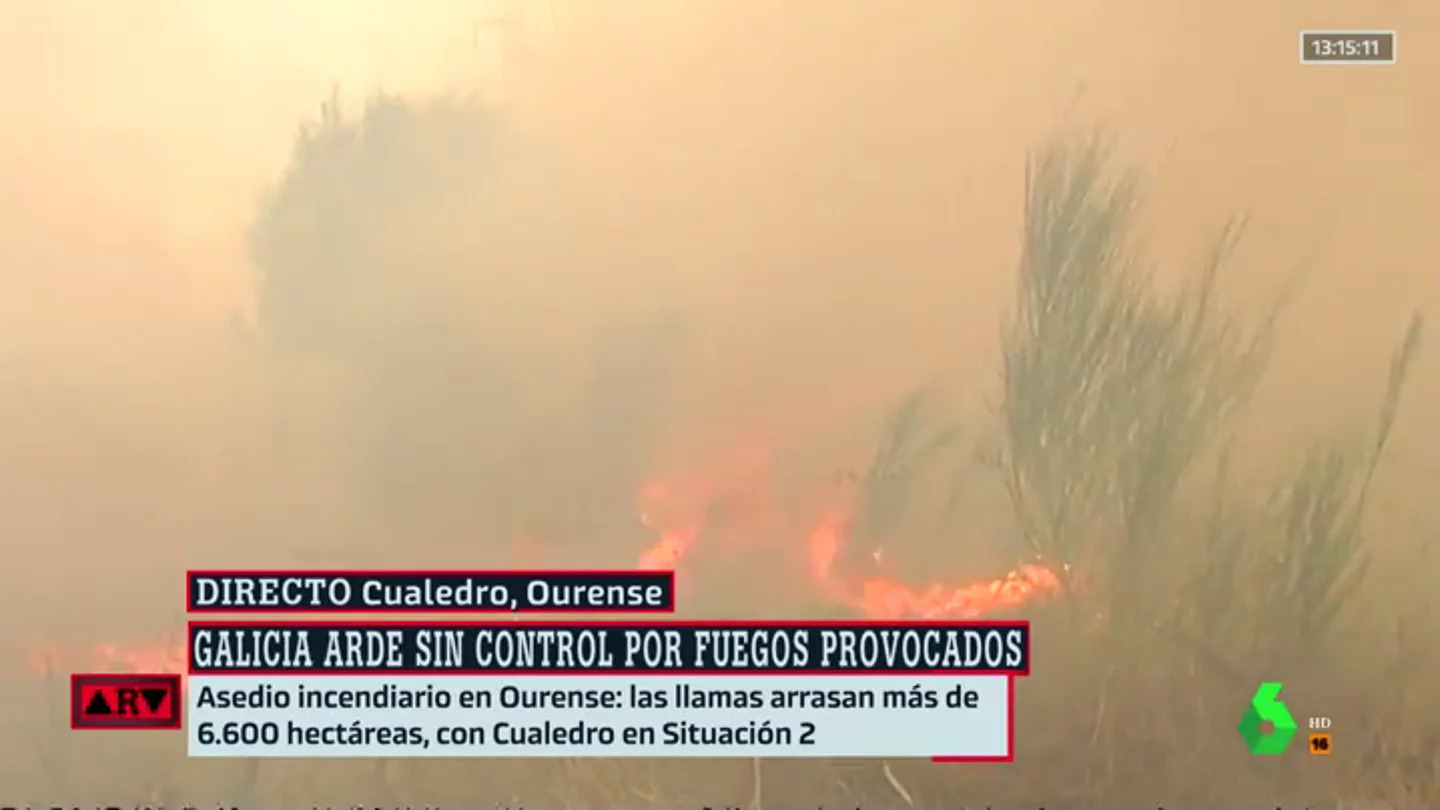 REEMPLAZO - Galicia arde con varios incendios que han calcinado más de 6.700 hectáreas REEMPLAZO - Galicia arde con varios incendios que han calcinado más de 6.700 hectáreas