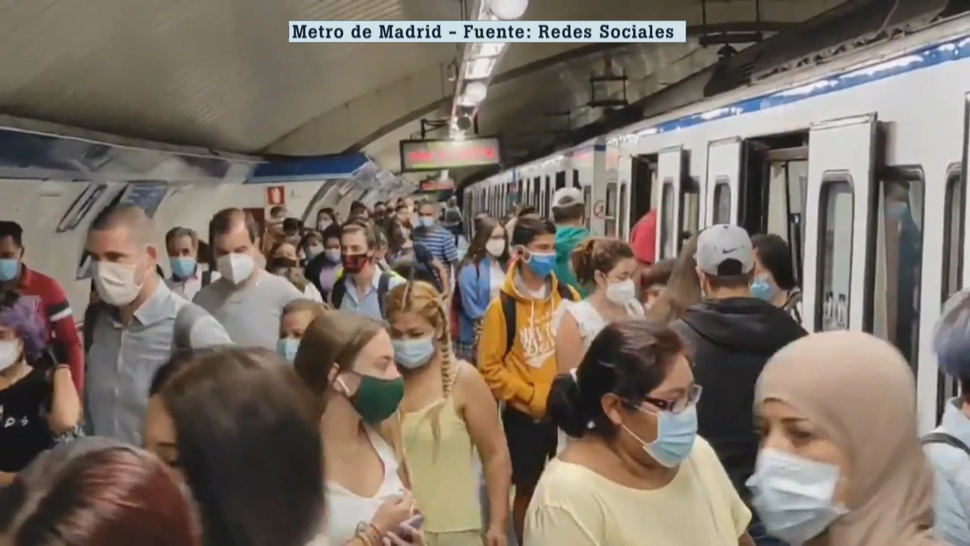 Aglomeraciones en el Metro de Madrid