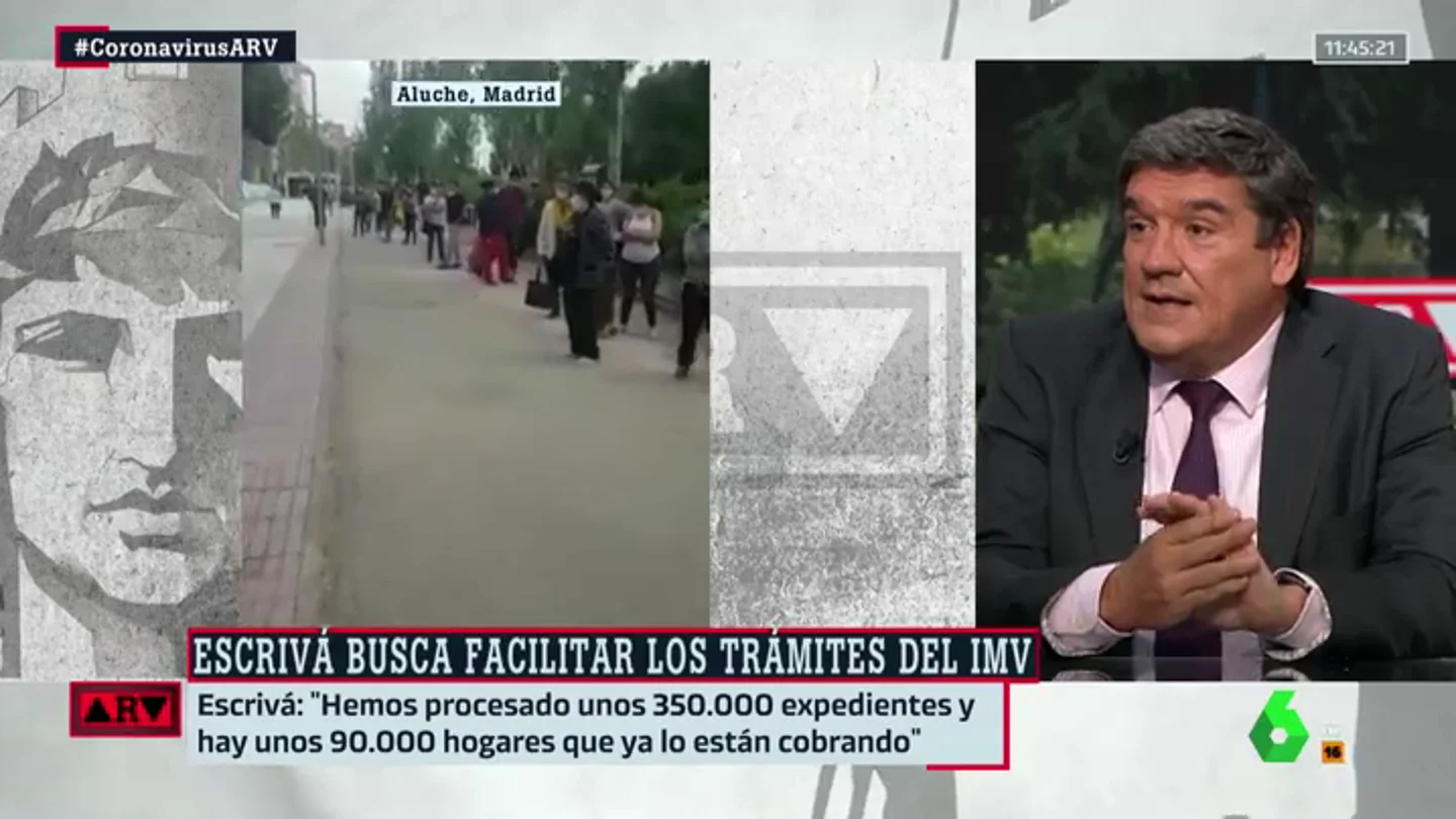 Escrivá responde a Iglesias tras pedirle que "corra" con el IMV: "Hemos procesado 350.000 expedientes, es algo extraordinario" Escrivá responde a Iglesias tras pedirle que "corra" con el IMV: "Hemos procesado 350.000 expedientes, es algo extraordinario"