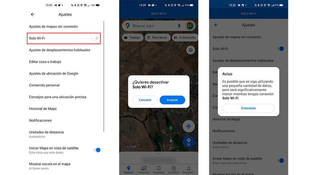 Activando esta función para ahorrar datos