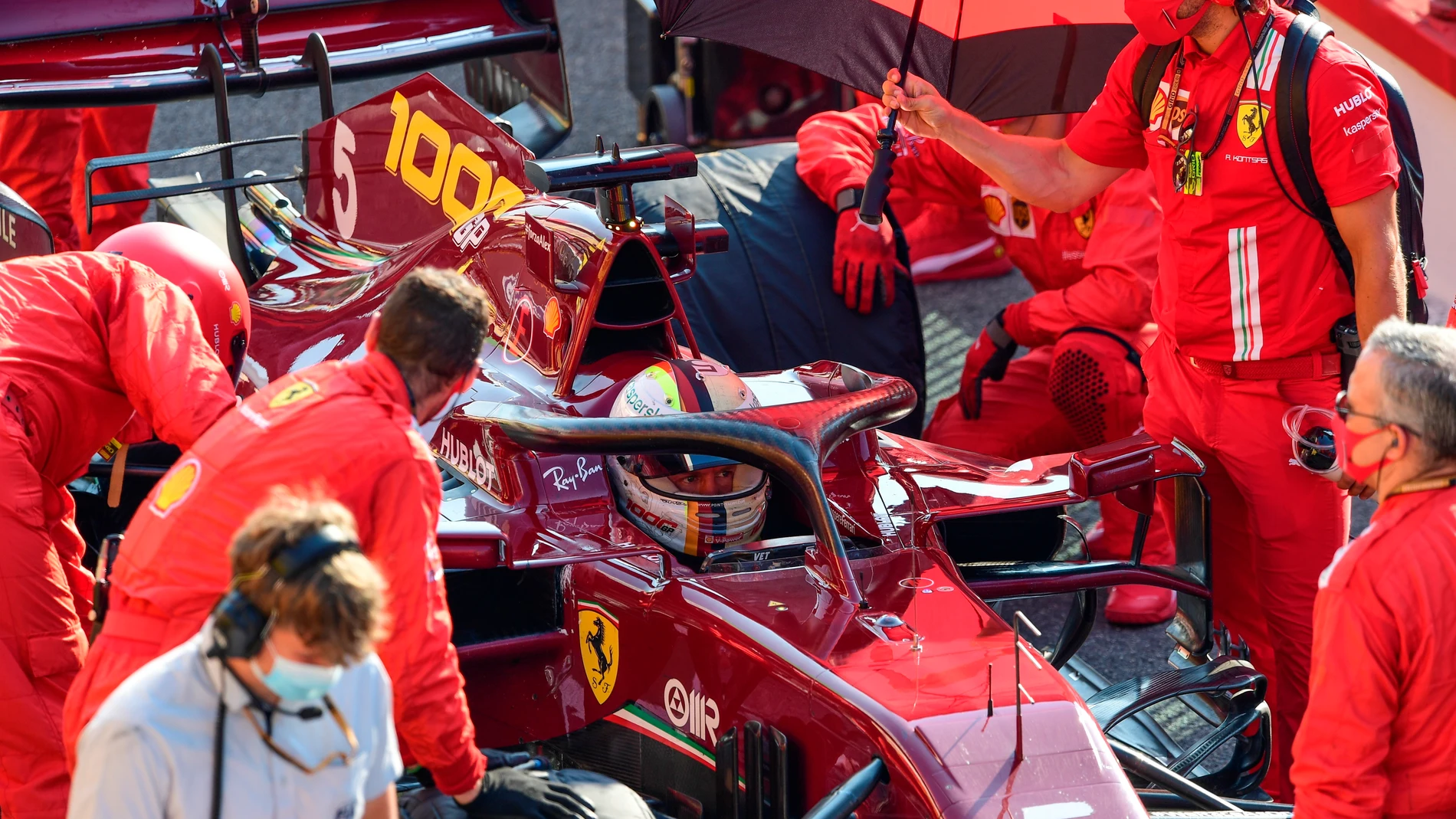 El Ferrari de Sebastian Vettel