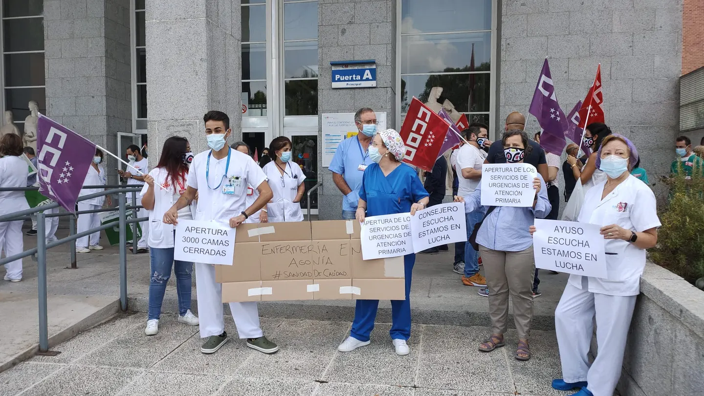 Arrancan las concentraciones de los sanitarios madrileños Arrancan las concentraciones de los sanitarios madrileños