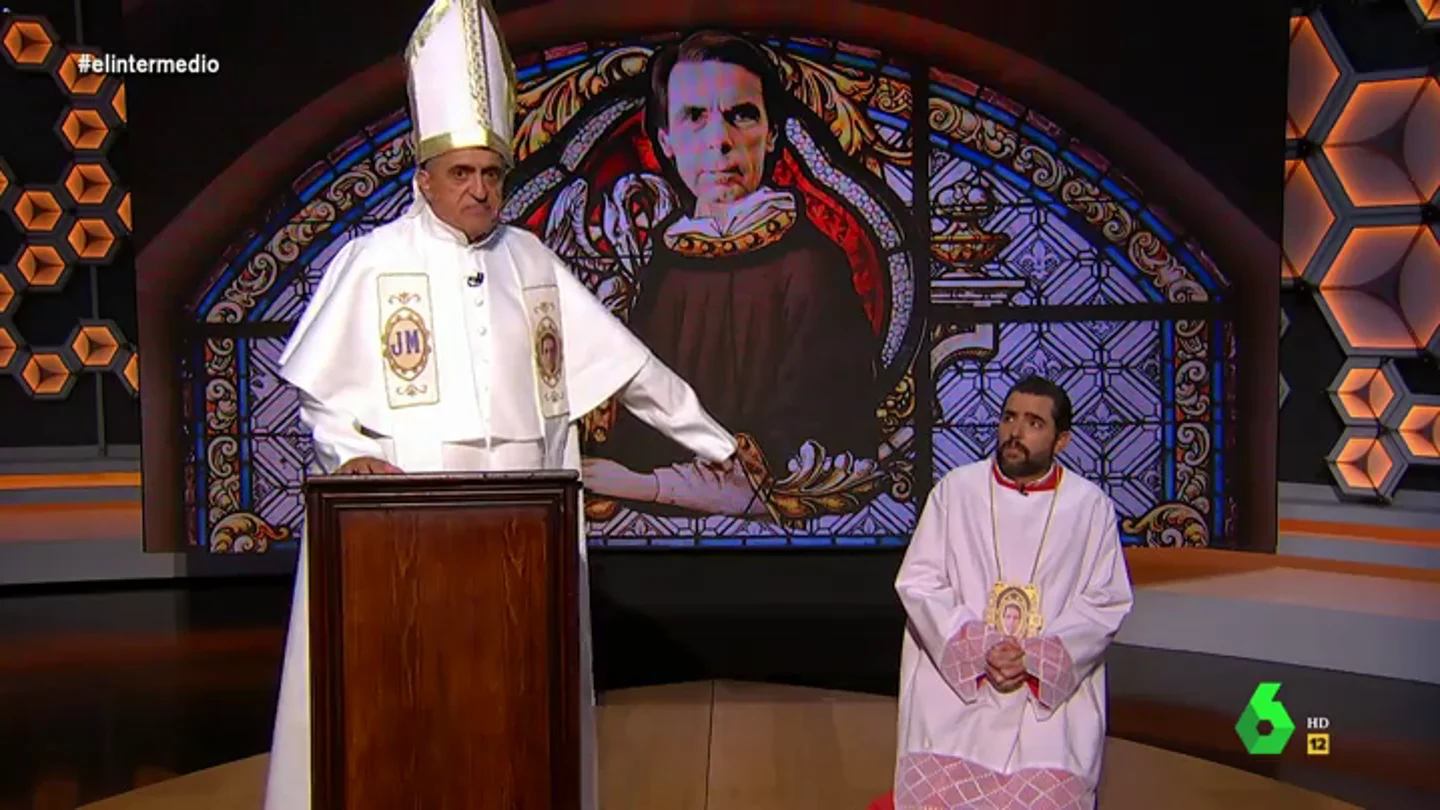 El papa Wyoming y el monaguillo Mateo leen 'la palabra de Aznar El papa Wyoming y el monaguillo Mateo leen 'la palabra de Aznar