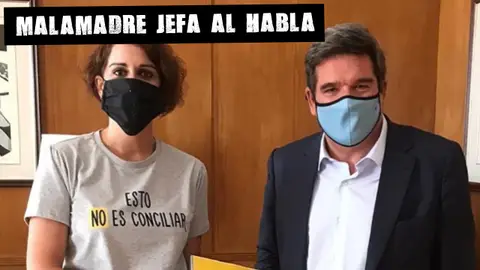 Laura Baena entrega el Manifiesto #EstoNoEsConciliar al Ministro de Seguridad Social, Inclusión y Migraciones José Luis Escrivá Laura Baena entrega el Manifiesto #EstoNoEsConciliar al Ministro de Seguridad Social, Inclusión y Migraciones José Luis Escrivá