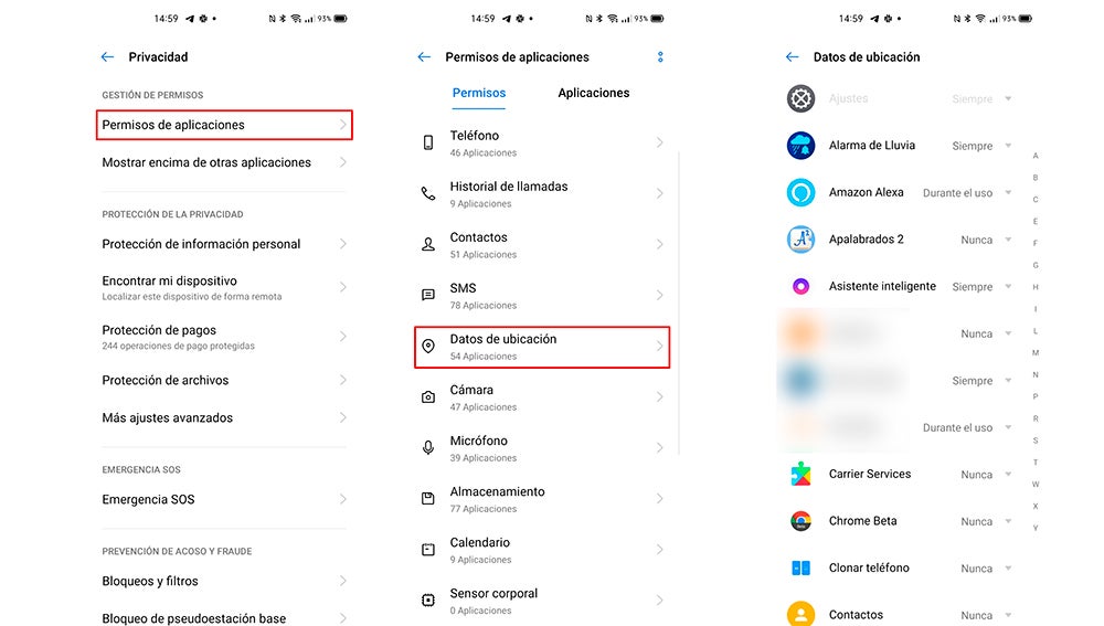 Viendo las apps con este permiso
