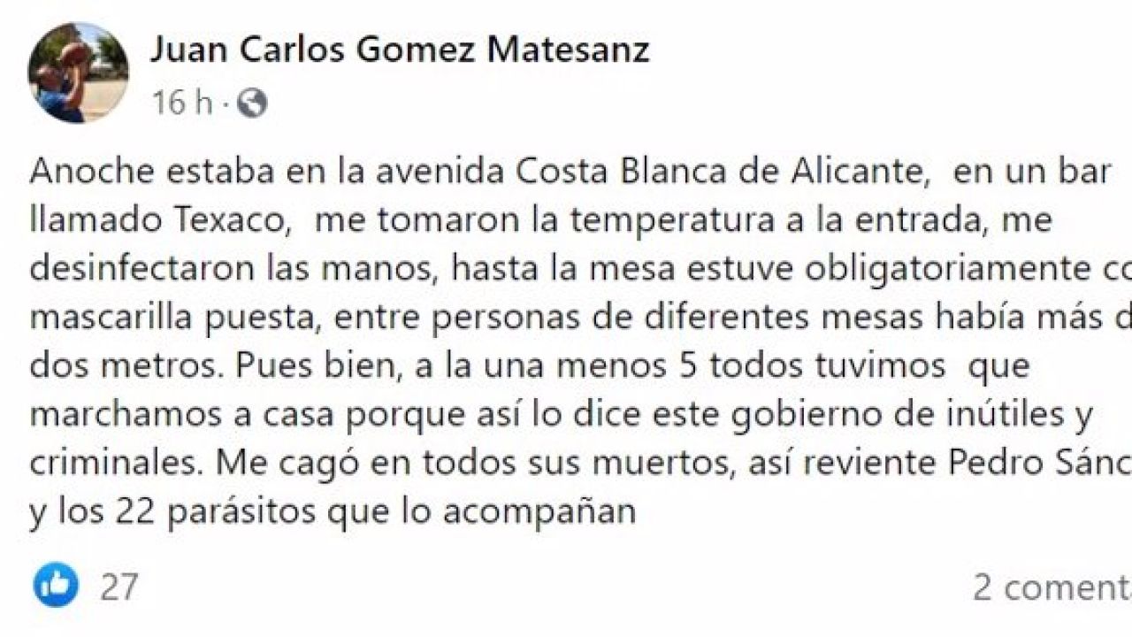 Polémicas palabras del portavoz del PP en La Granja: "Me cago en todos sus muertos, así reviente Pedro Sánchez y sus 22 parásitos" 69