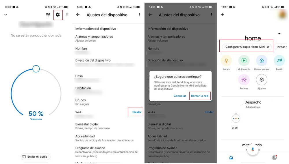 Configurar Wifi con Home de Google