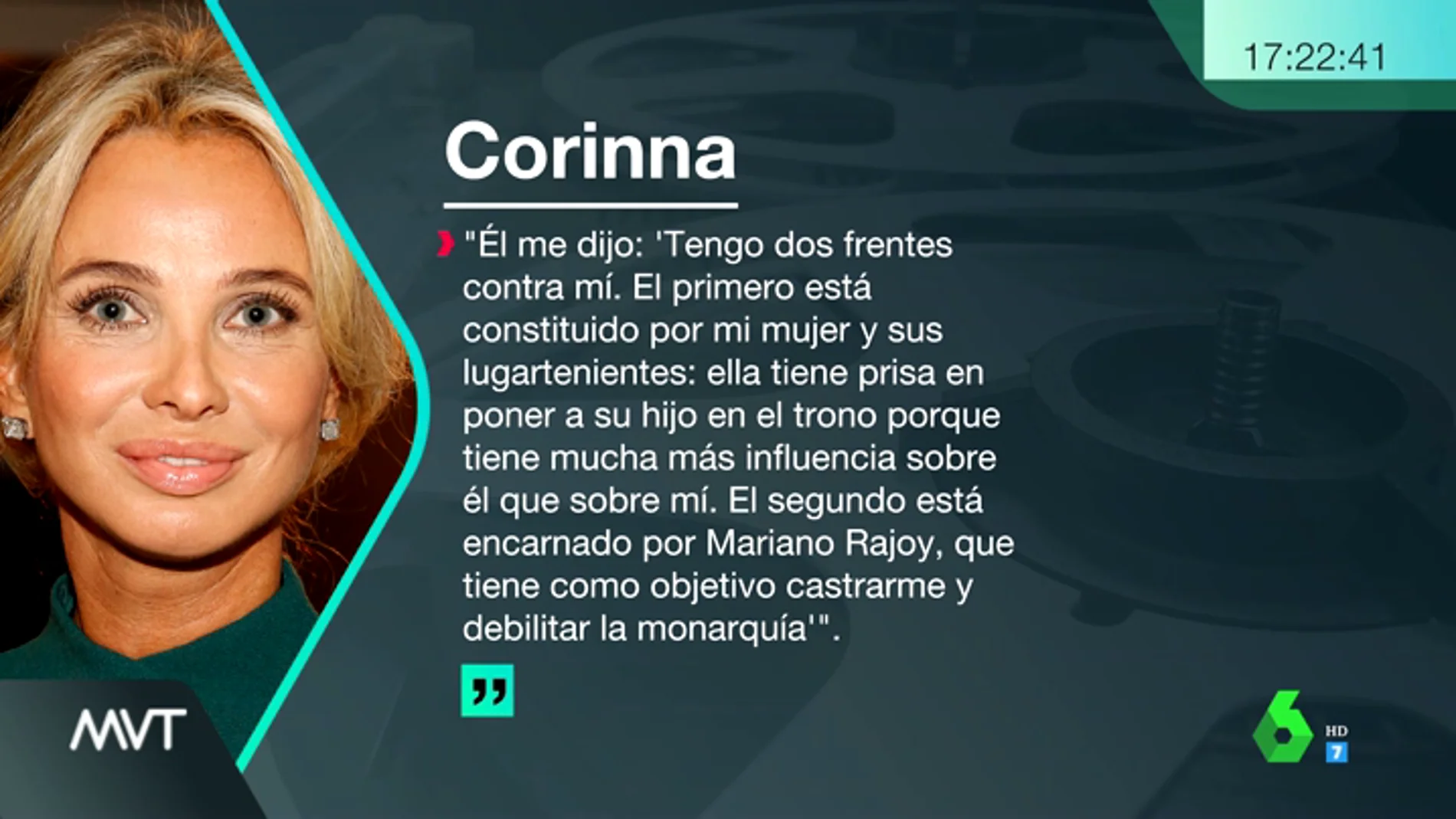 Corinna afirma que Juan Carlos I fue víctima de un "golpe de estado"