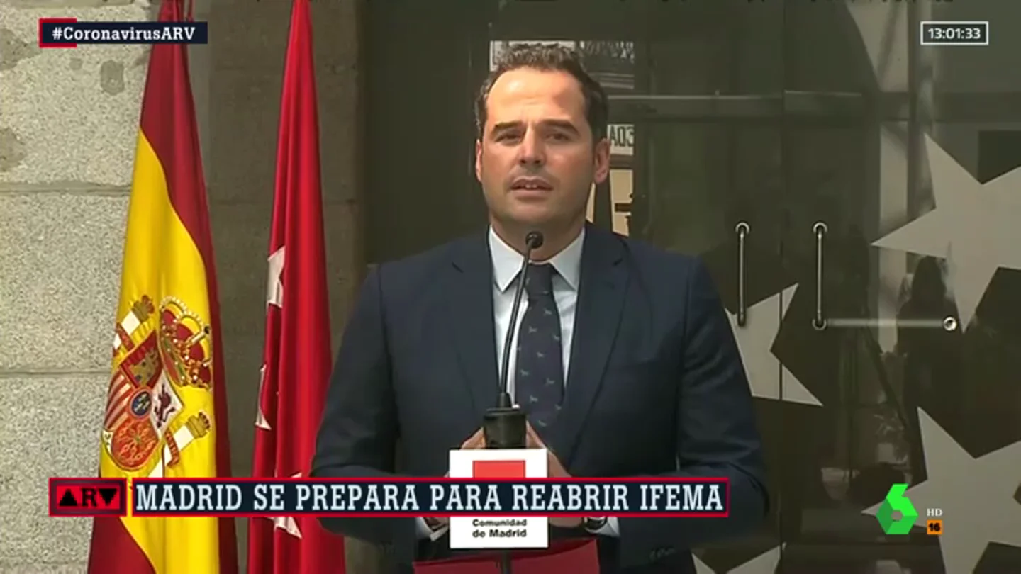 Aguado llama al Gobierno central a intervenir de forma "urgente y necesaria" en el control de la pandemia en Madrid Aguado llama al Gobierno central a intervenir de forma "urgente y necesaria" en el control de la pandemia en Madrid