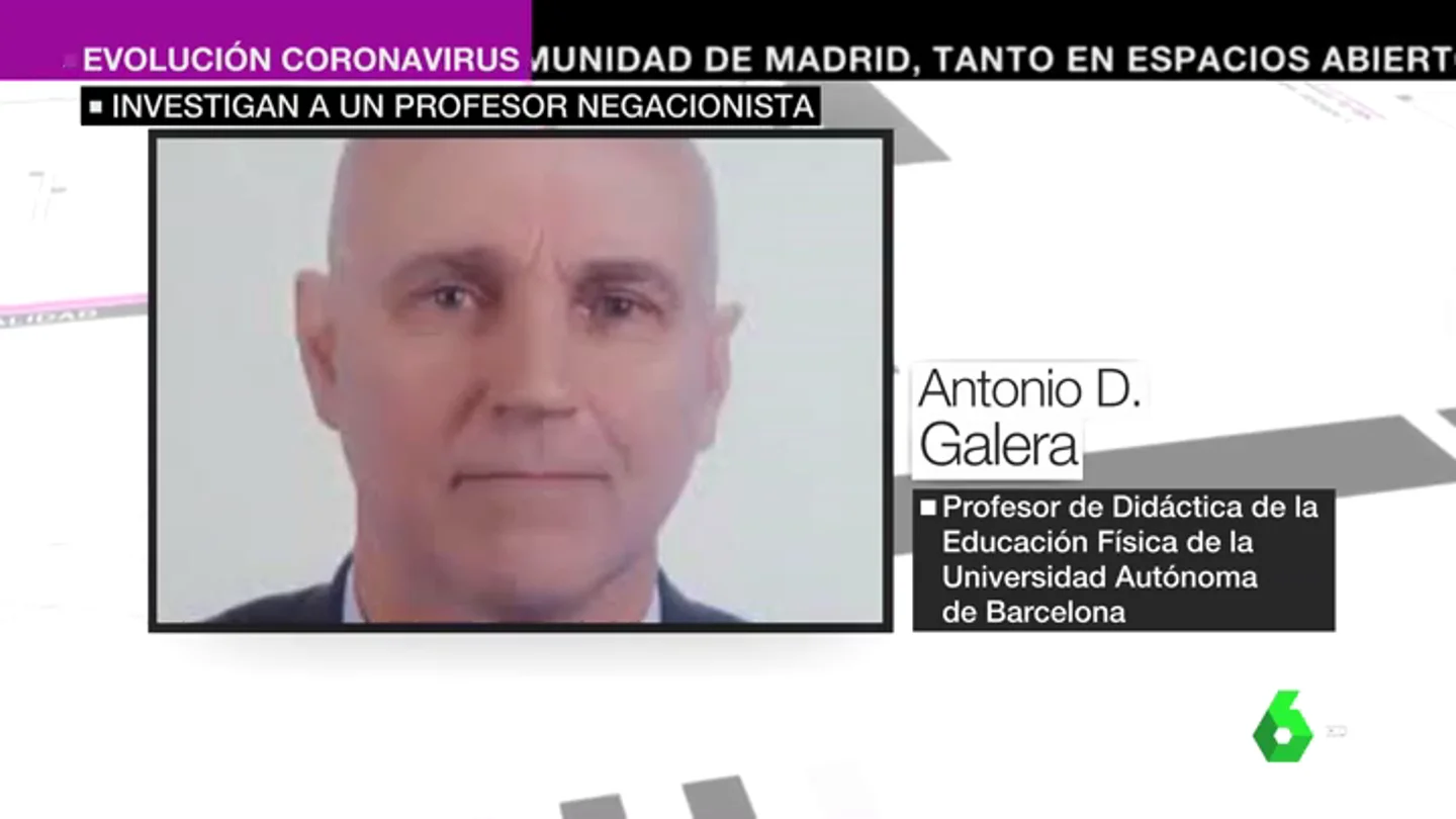 Investigan a un profesor negacionista de la Universidad Autónoma de Barcelona Investigan a un profesor negacionista de la Universidad Autónoma de Barcelona