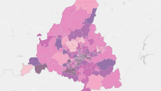 Mapa de las zonas básicas de salud más afectadas por el coronavirus Mapa de las zonas básicas de salud más afectadas por el coronavirus