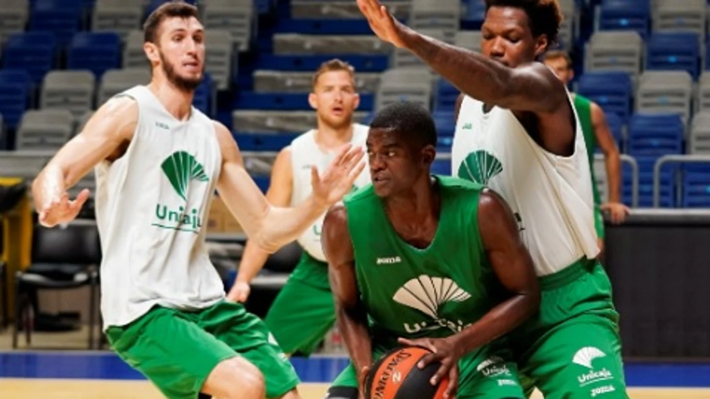 Entrenamiento del Unicaja Entrenamiento del Unicaja