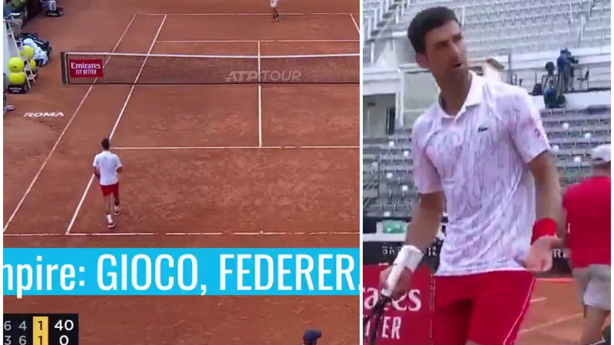 El juez de silla llama 'Federer' a Djokovic