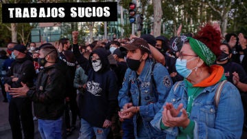 Manifestación frente a la Asamblea de Madrid