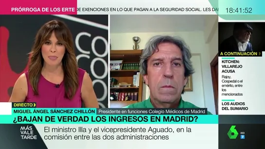 La dura crítica del presidente del Colegio de Médicos de Madrid a la batalla política en la región: "Es una auténtica pena" La dura crítica del presidente del Colegio de Médicos de Madrid a la batalla política en la región: "Es una auténtica pena"
