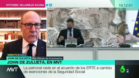 John de Zuleta, presidente del Círculo de Empresarios, en Más Vale Tarde. John de Zuleta, del Círculo de Empresarios: "Tener 22 ministros es un exceso para estos tiempos"