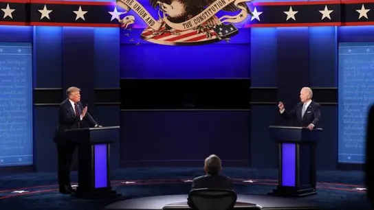 Imagen del debate electoral entre Donald Trump y Joe Biden Imagen del debate electoral entre Donald Trump y Joe Biden