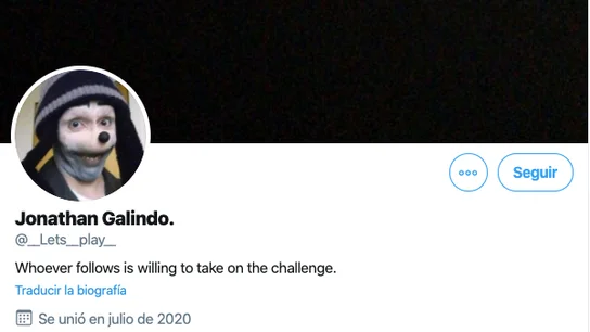 Cuenta de Twitter Jonathan Galindo Cuenta de Twitter Jonathan Galindo