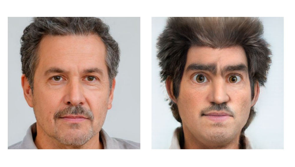 El resultado de una de las caritcaturas