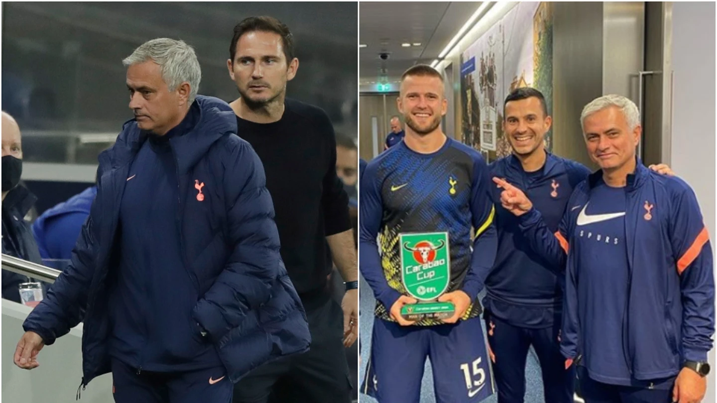 Mourinho, Lampard y Dier Mourinho, Lampard y Dier