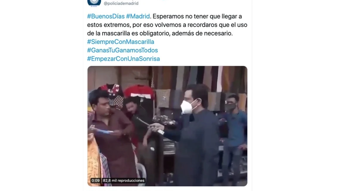 Indignación por un "desafortunado" chiste de la Policía de Madrid en Twitter