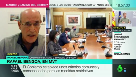 Rafael Bengoa, experto codirector del Instituto de Salud y Estrategia de Bilbao.en salud: "Con estos confinamientos hace falta estabilizar los datos y estabilizar la política" Rafael Abengoa, experto en salud: "Con estos confinamientos hace falta estabilizar los datos y estabilizar la política"